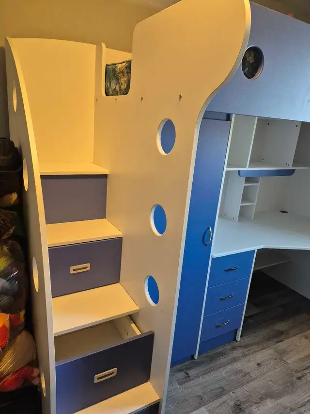 Kids loft bed with desk and storage in Beds & Mattresses in Cornwall - Image 7