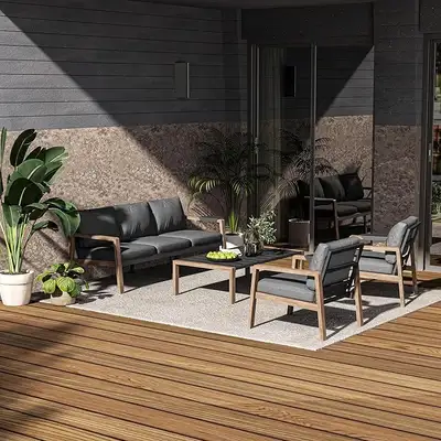 Brand New 4pcs Patio Furniture Set slat Coffee Table $599, View more