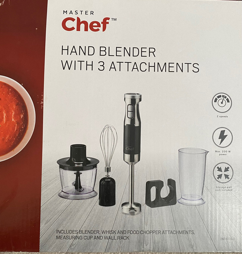 Brand New Master Chef hand blender with 3 attachments | Processors,  Blenders & Juicers | Ottawa | Kijiji