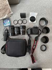 Canon EOS 80D DSLR Bundle - Includes: 80D Body + 3 Lenses