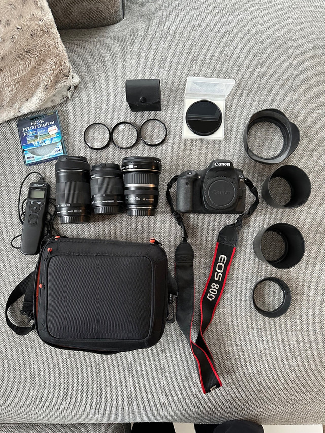Canon EOS 80D DSLR Bundle - Includes: 80D Body + 3 Lenses in Cameras & Camcorders in Winnipeg