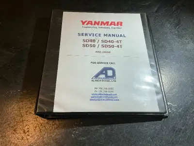 Yanmar SD40/SD40-4T & SD50/SD50-4T Sail Drive Service Manuals, View more