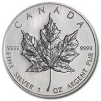 silver Maple leaf/Pièce en argent 1 oz random years