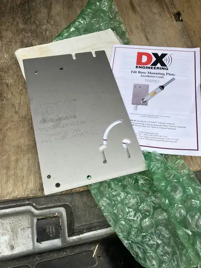 DX Engineering Tilt Base Mounting plate for vertical antennas, View more