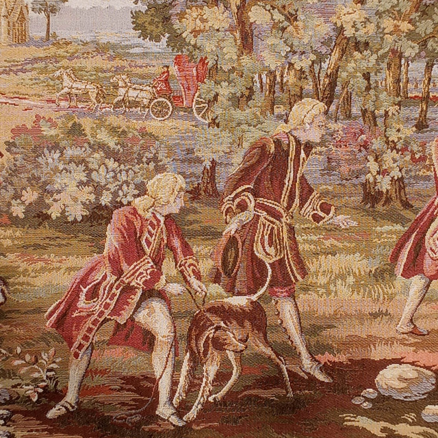 Vintage Italian Hunting with Horse & Hound Framed Sofa Tapestry! in Arts & Collectibles in London - Image 2