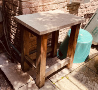 Concrete top outdoor side table