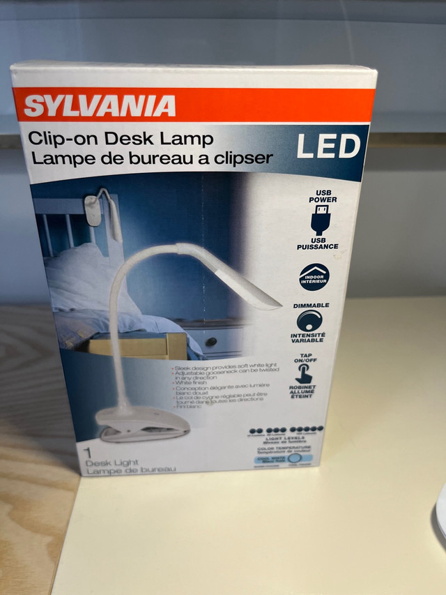 Sylvania Clip On Desk Lamp  in Indoor Lighting & Fans in Ottawa - Image 2