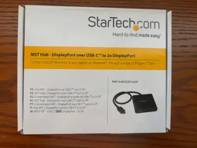 StarTech.com MST Hub – DisplayPort over USB-C to 2x DisplayPort, View more