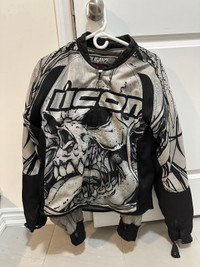 ICON HOOLIGAN 2 MOTORCYCLE JACKET WITH ARMOUR AND LINER $150