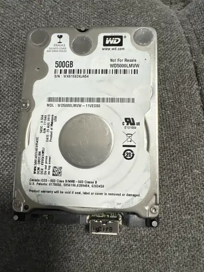 WD 500GB Hard Drive, View more