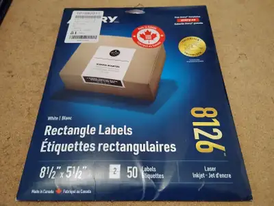 Étiquettes 8-1/2"x5-1/2" Avery Labels Laser/Inkjet Printer 8126, View more