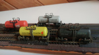 Set 4 Vintage N Scale Small Beercan Tank Rolling Stock Cars