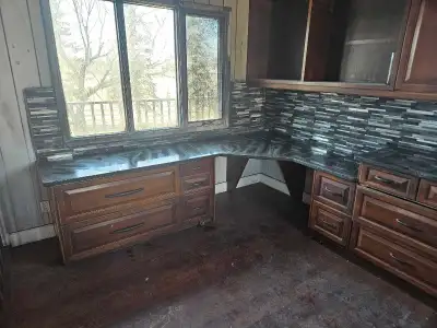 used kitchen black granite , View more