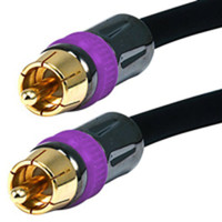 Subwoofer Cables - High Quality Gold-plated RCA: 6, 12, 25 Feet