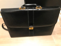 Genuine leather Cartelle Black Briefcase - Nice