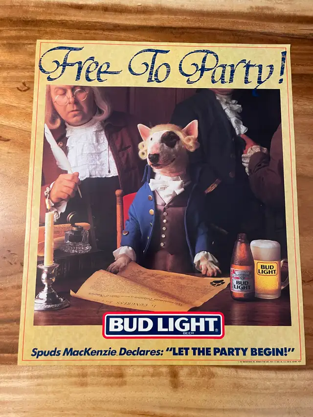 vintage breweriana posters michelob, spuds mackenzie in Arts & Collectibles in Richmond - Image 6