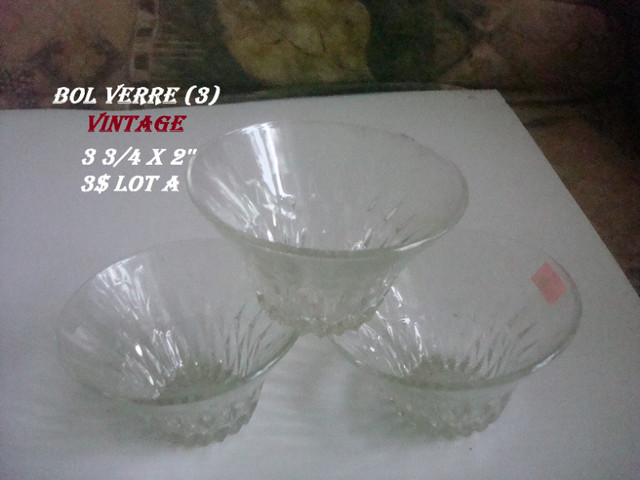 Vaisselle en verre variée dans Vaisselle et articles de cuisine  à Lanaudière - Image 2