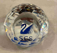 Swarovski Crystal Figurine “1995 SCS Swan Logo Golfball”