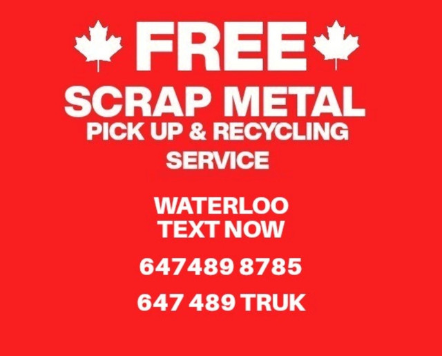 Free Scrap Metal recycling pick up in Waterloo/Kitchener in Towing & Scrap Removal in Kitchener / Waterloo