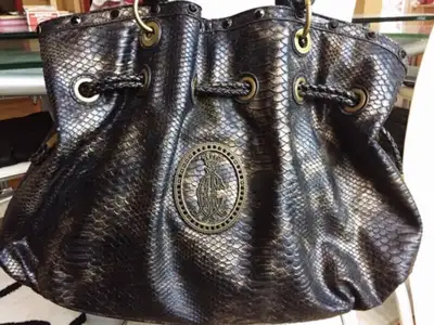 Christian Audigier Snakeskin Bag in good condition , View more