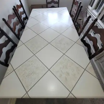 Harvest table...sits 8 comfortably, View more