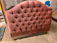 Pink Velvet Twin Headboard