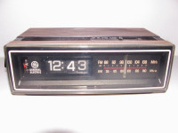 Flip clock rétro réveil matin vintage General Electric
