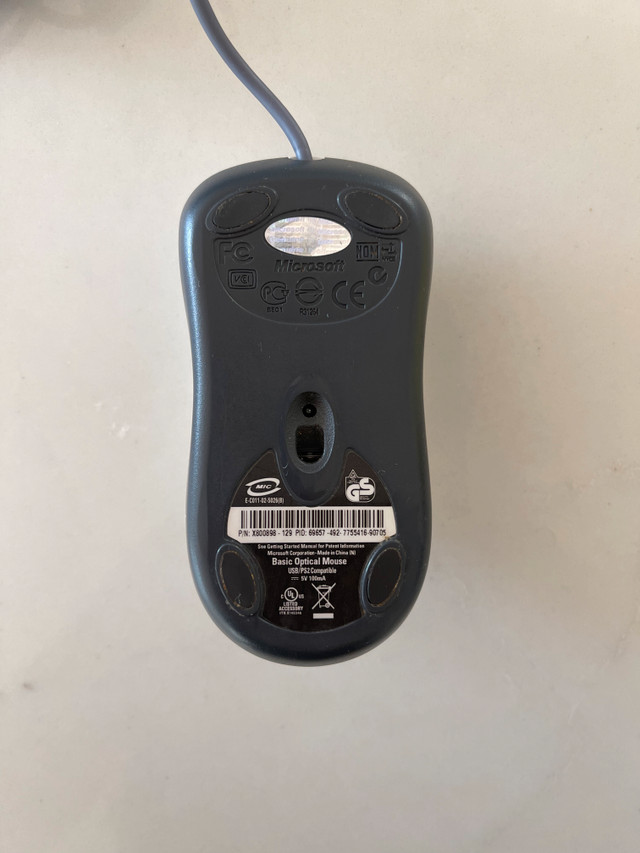 Microsoft Basic Optical Mouse USB/Ps2 Compatible in Mice, Keyboards & Webcams in Markham / York Region - Image 2