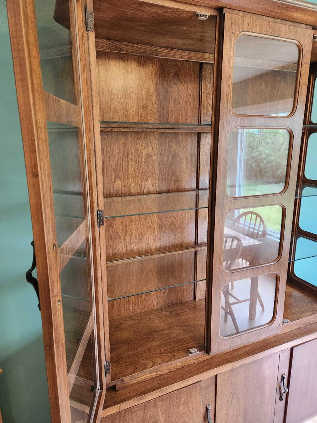 Beautiful Antique Wooden Storage Cabinet Hutch - like new! in Hutches & Display Cabinets in Medicine Hat - Image 4