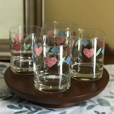 New Unused Vintage 90s Set of 4 Corning Quilt Pattern Glasses, View more