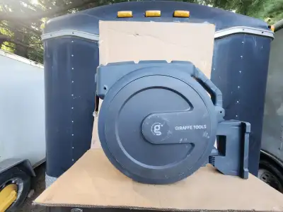 Giraffe Tools Retractable Garden Hose Reel-1/2" 100ft Wall Mount, View more