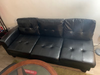 Leather couch 6 seater