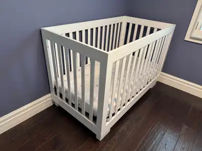 White Crib with Instructions, View more