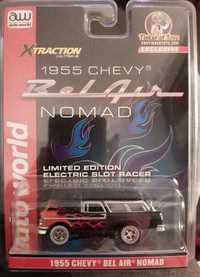 NEW AUTO WORLD 1955 CHEVY NOMAD BLURPLE WITH FLAMES XTRACTION