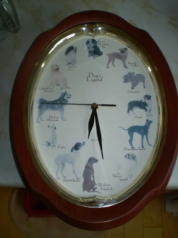 DOG LOVER'S QUARTZ WALL CLOCK- SOUND EFFECTS