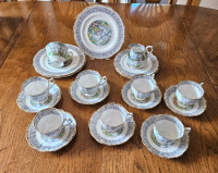 23 Pieces Royal Albert Silver Birch China