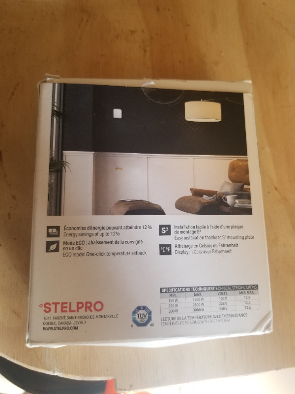Brand New Stelpro Thermostat - 3000 W - 240 V in Heating, Cooling & Air in Edmonton - Image 2