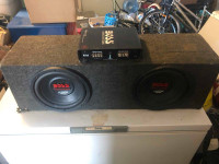 Boss Subs 2x 10" in box with Amp