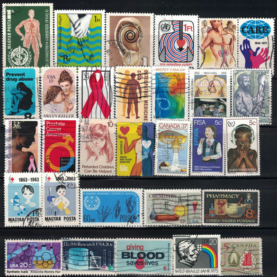 Medical stamps, 30 Different, View more