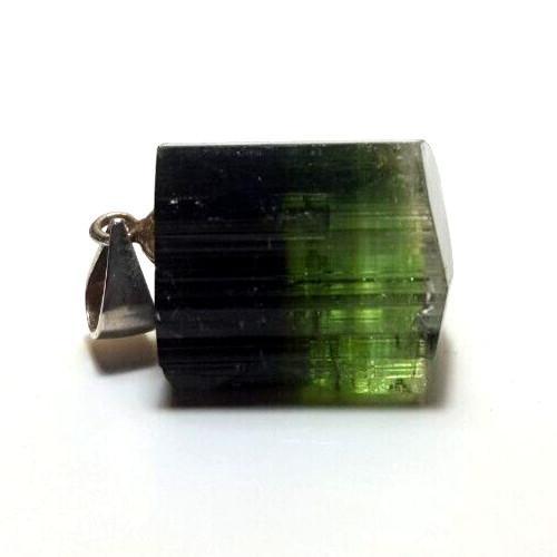 Green/White Capped Terminated Tourmaline  Crystal Pendant in Jewellery & Watches in Sudbury - Image 3