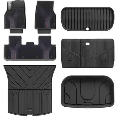 Keep your Tesla Model Y interior looking its best with these all-weather floor mats. This set includ...