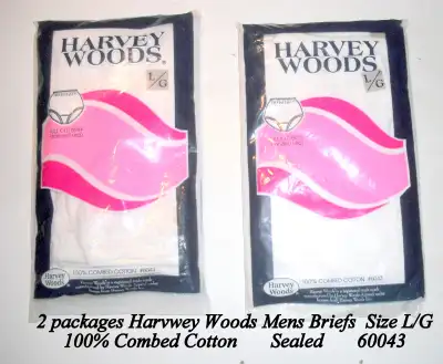 $10 each Women’s Harvey Woods Full Cut Cotton Briefs L White NEW 100% combed cotton - soft, comforta...