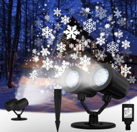 Christmas Projector Lights Outdoor, LED Snowflake Projector