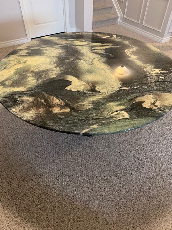 Channel Base Round Marble Dining Table and Marble Stand Dining Tables