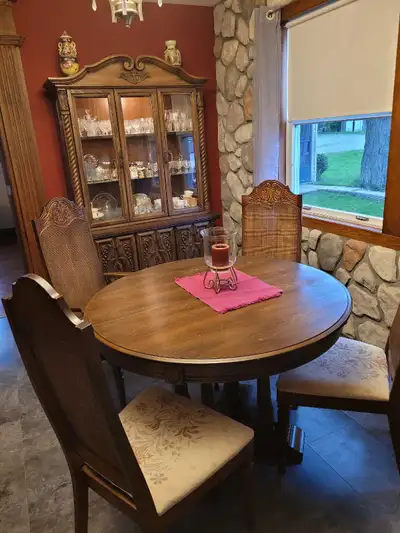 dinning room table and Hutch, View more