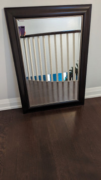 Beautiful large mirror with beveled edge and inlay