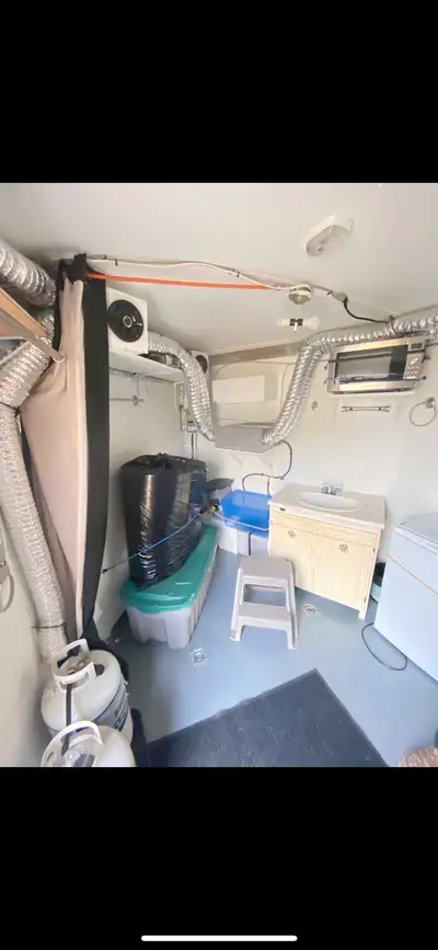 Trailer has been fully converted for winter camping/hunting/ice fishing 30 amp power Hot water Propa...