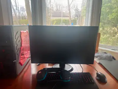 Ordinateur, pc, clavier, souris, casque, ecran pour gamer, View more