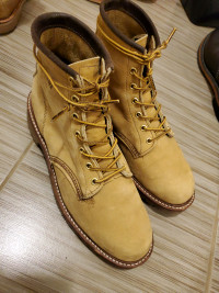 Original Chippewa 6" Nubuck Boots - Size 9D