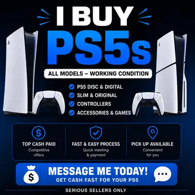 I Buy Your PS5 Consoles - Same Day Pickup!, View more